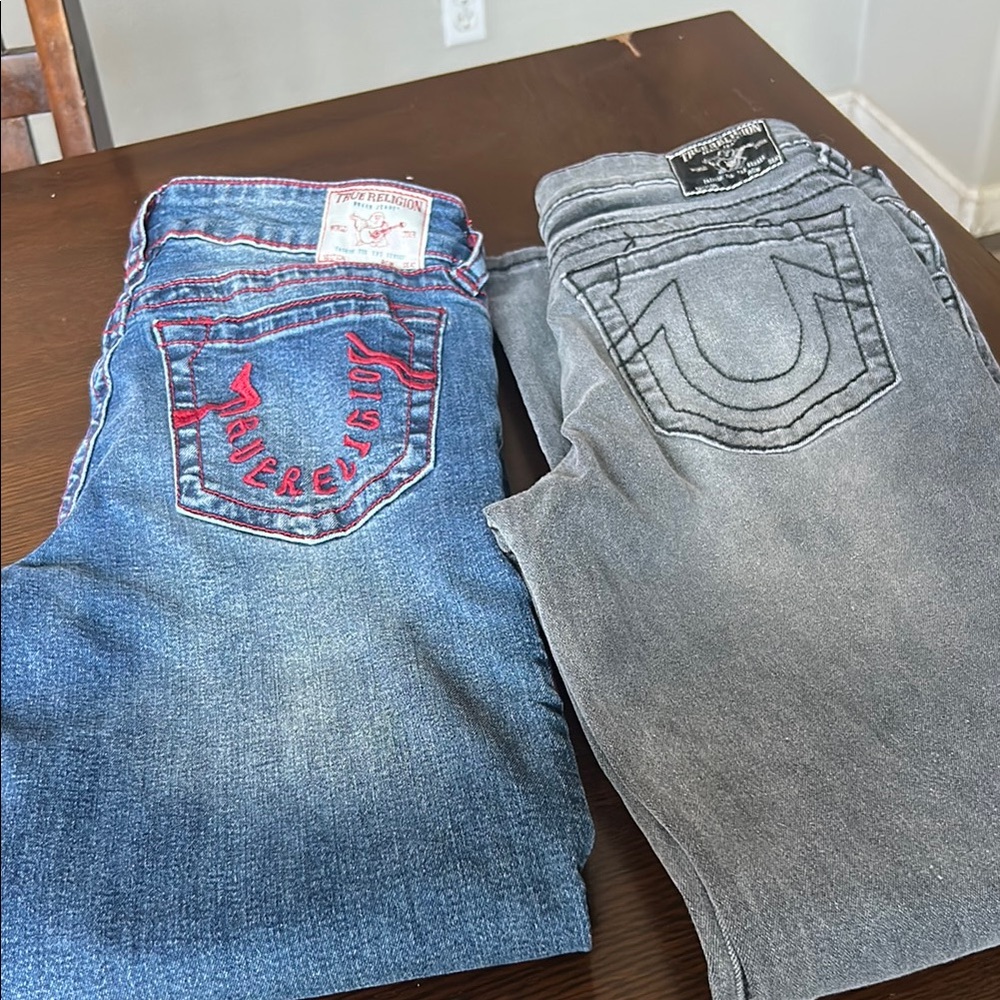 True Religion Blue and Gray Jeans Duo
